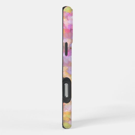 Abstract Bleek geel kunstdeeg iPhone Hoesje (Rechterkant)