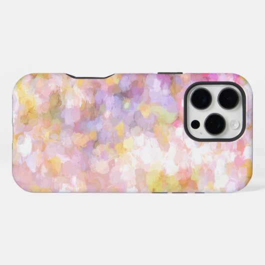 Abstract Bleek geel kunstdeeg iPhone Hoesje (Achterkant horizontaal)