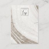 Abstract Bleek Gold Marble Agate Ketting display Visitekaartje (Voorkant)