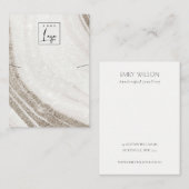 Abstract Bleek Gold Marble Agate Ketting display Visitekaartje (Voorkant / Achterkant)