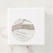 Abstract Bleek Gouden Marmer Agate Bruidsdouche Bedankjes Labels (In situ)