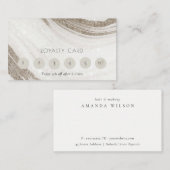 Abstract Bleek goudmarmer Agate 6 Punch Loyalty Visitekaartje (Voorkant / Achterkant)