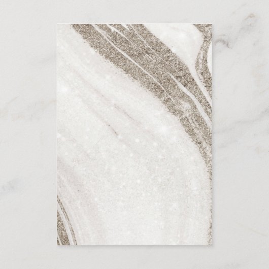 Abstract Bleek goudmarmer Agate Wedding RSVP Informatiekaartje (Achterkant)