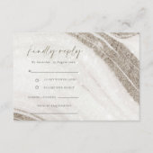 Abstract Bleek goudmarmer Agate Wedding RSVP Informatiekaartje (Voorkant)