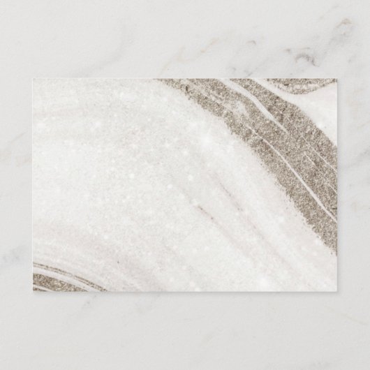 Abstract Bleek goudmarmer Agate Wedding RSVP Informatiekaartje (Achterkant)