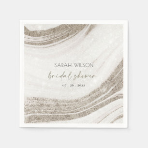 Abstract Bleek goudmarmer Vrijgezellenfeest Servet