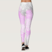 Abstract Bleek pastel roze minimalisme Leggings (Achterkant)