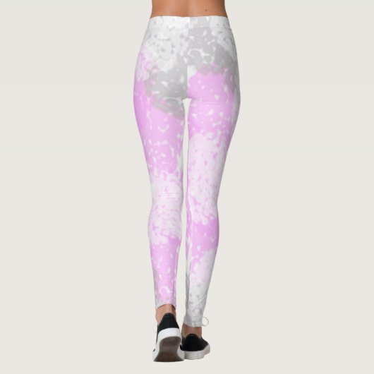 Abstract Bleek pastel roze minimalisme Leggings (Achterkant)