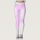 Abstract Bleek pastel roze minimalisme Leggings (Voorkant)