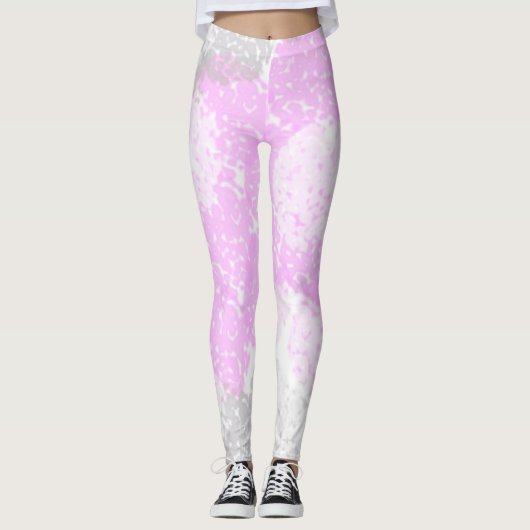 Abstract Bleek pastel roze minimalisme Leggings (Voorkant)