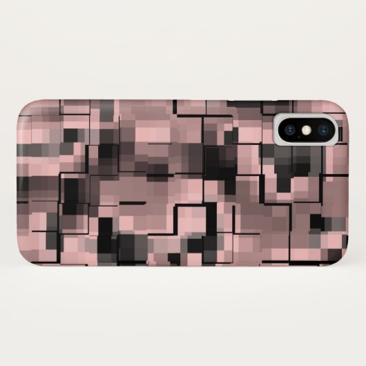 Abstract Bleek roze zwart wit grijs Case-Mate iPhone Case (Achterkant (horizontaal))