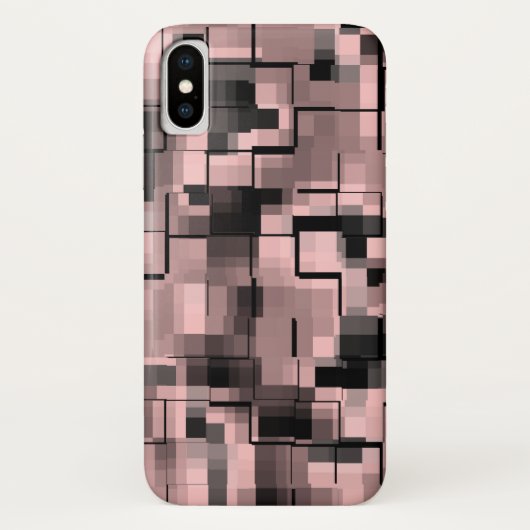 Abstract Bleek roze zwart wit grijs Case-Mate iPhone Case (Achterkant)