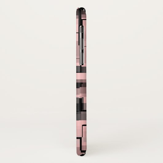 Abstract Bleek roze zwart wit grijs Case-Mate iPhone Case (Achterkant/links)
