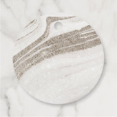 Abstract Bleekgouden Marmeren Agate Bruidsdouche Bedankjes Labels (Achterkant)