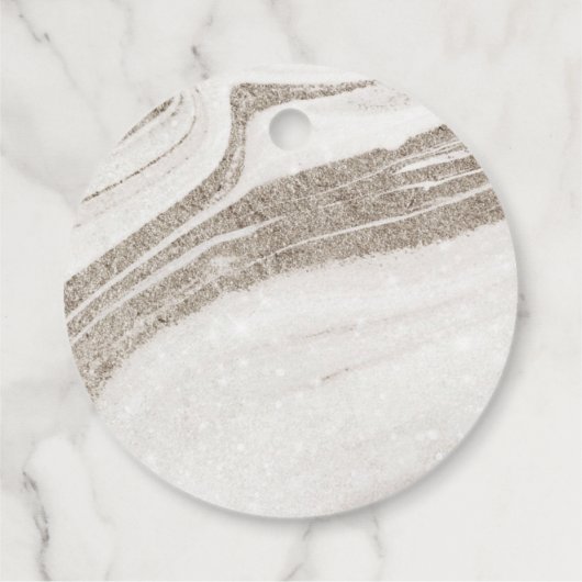 Abstract Bleekgouden Marmeren Agate Bruidsdouche Bedankjes Labels (Achterkant)