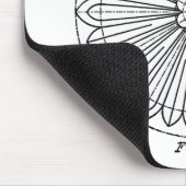 Abstract bloem architecturaal ontwerpelement muismat (Hoek)
