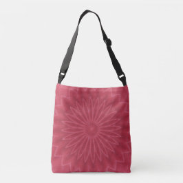 Abstract Bloem Bloemmotief Magenta Roze Meisjesach Crossbody Tas