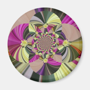 Abstract Bloem Bloempatroon Magneet
