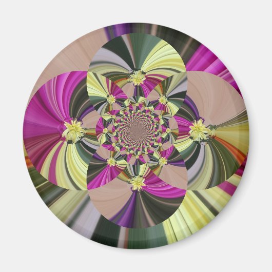 Abstract Bloem Bloempatroon Magneet (Voorkant)