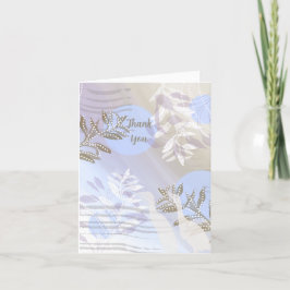 Abstract Bloem Botanisch Vogels Bedankkaart