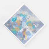 Abstract bloem bruiloft servet (Hoek)