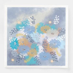 Abstract bloem bruiloft servet