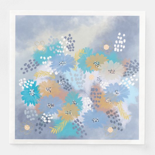 Abstract bloem bruiloft servet (Voorkant)