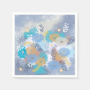 Abstract bloem bruiloft servet