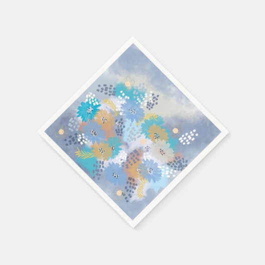 Abstract bloem bruiloft servet (Hoek)