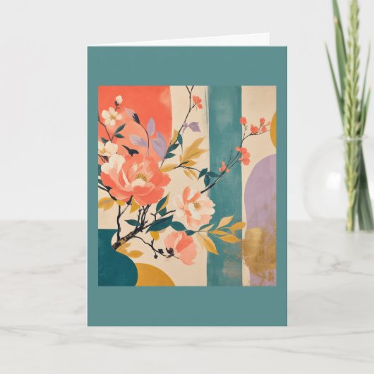 "Abstract Bloem" Kaart (Voorkant)
