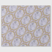 Abstract Bloem Medaillon Cadeaupapier (Vlak)