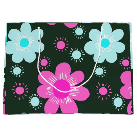 Abstract Bloem Motief Mandala Ontwerp rood Groot Cadeauzakje (Voorkant)
