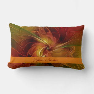 Abstract Bloem Rood Sinaasappel Bruin Groen Naam Kussen
