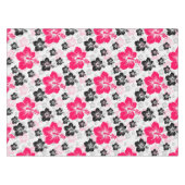 Abstract Bloem Rood Zwart Wit Tafelkleed (Voorkant (Horizontaal))