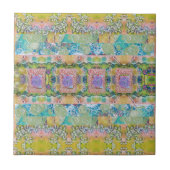 Abstract bloemacryl tegeltje (Voorkant)