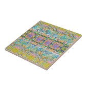 Abstract bloemacryl tegeltje (Zijkant)