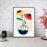 Abstract bloemboeket kunstdoek canvas afdruk<br><div class="desc">Voeg een vleugje modern Scandinavisch design toe aan uw huis met deze prachtige abstracte landschapsprint.</div>