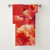 Abstract bloemcontactcontrast bad handdoek (Insitu)