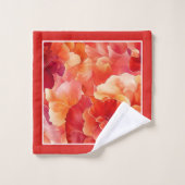 Abstract bloemcontactcontrast bad handdoek (Wasdoekje)