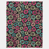 Abstract Bloemen 031023 - Kleuren 01 Fleece Deken (Voorkant)