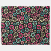 Abstract Bloemen 031023 - Kleuren 01 Fleece Deken (Voorkant (Horizontaal))