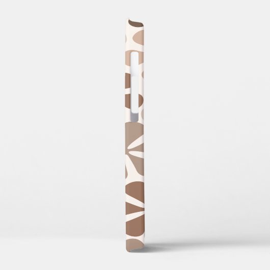 Abstract Bloemen (B) Bruin Taupe Crème Case-Mate iPhone Case (Achterkant / Links)