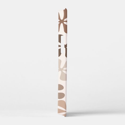 Abstract Bloemen (B) Bruin Taupe Crème Case-Mate iPhone Case (Achterkant / Rechts)