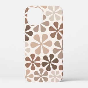 Abstract Bloemen (B) Bruin Taupe Crème Case-Mate iPhone Case