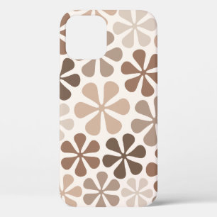 Abstract Bloemen (B) Bruin Taupe Crème Case-Mate iPhone Case