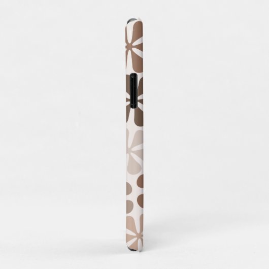 Abstract Bloemen (B) Bruin Taupe Crème Case-Mate iPhone Case (Achterkant/rechts)