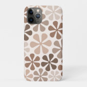 Abstract Bloemen (B) Bruin Taupe Crème Case-Mate iPhone Case (Achterkant)