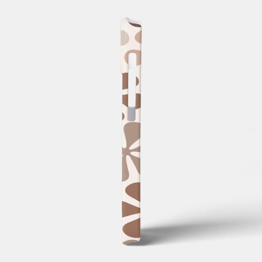 Abstract Bloemen (B) Bruin Taupe Crème Case-Mate iPhone Case (Achterkant / Links)