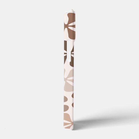 Abstract Bloemen (B) Bruin Taupe Crème Case-Mate iPhone Case (Achterkant / Rechts)