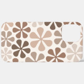 Abstract Bloemen (B) Bruin Taupe Crème Case-Mate iPhone Case (Achterkant / Rechts)